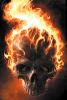 Flaming skull